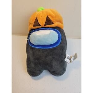Just Toys Toikido Among Us Halloween Pumpkin Plush Toy Black Crewmate Stuffed